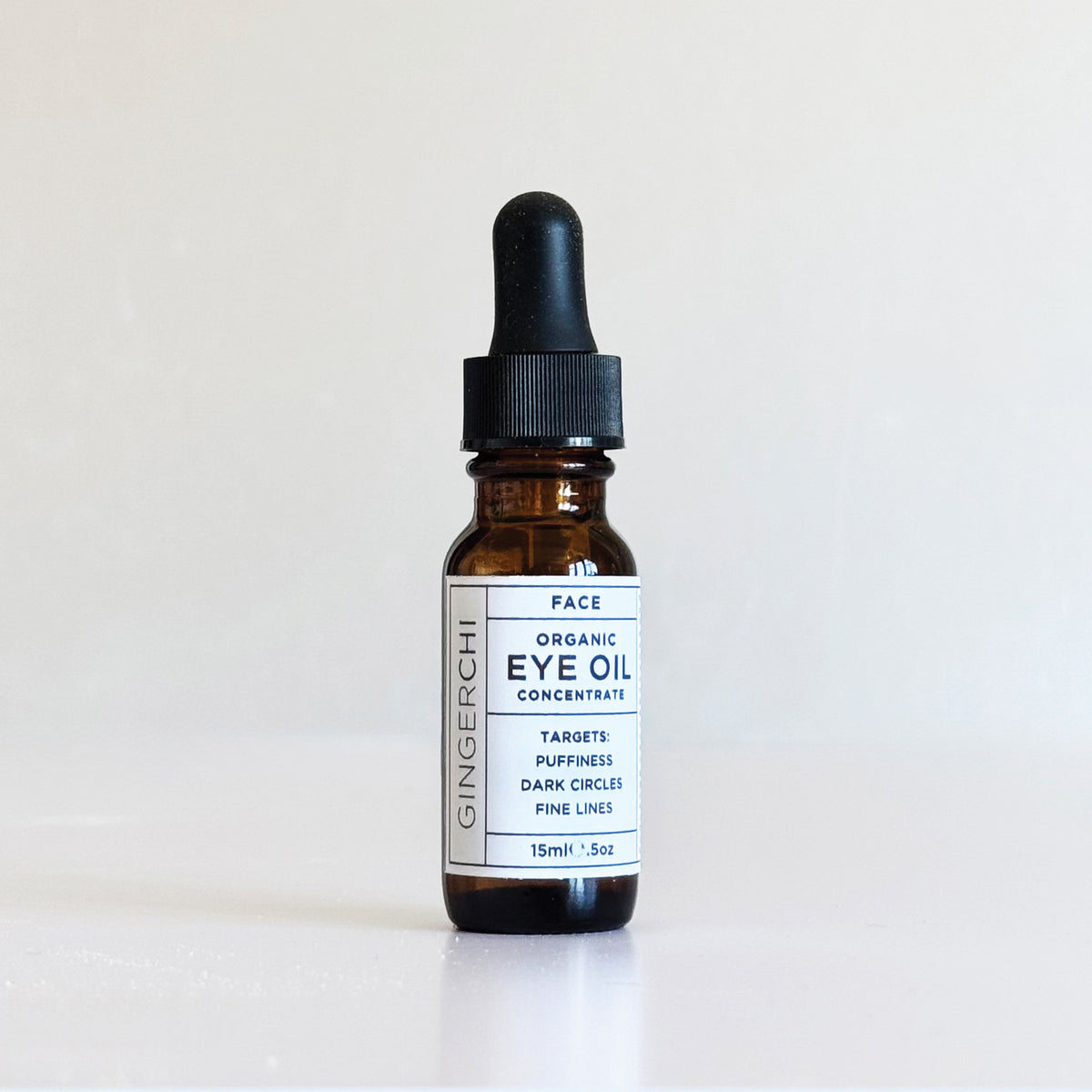 Organic Eye Oil Concentrate 15ml dropper bottle in amber glass