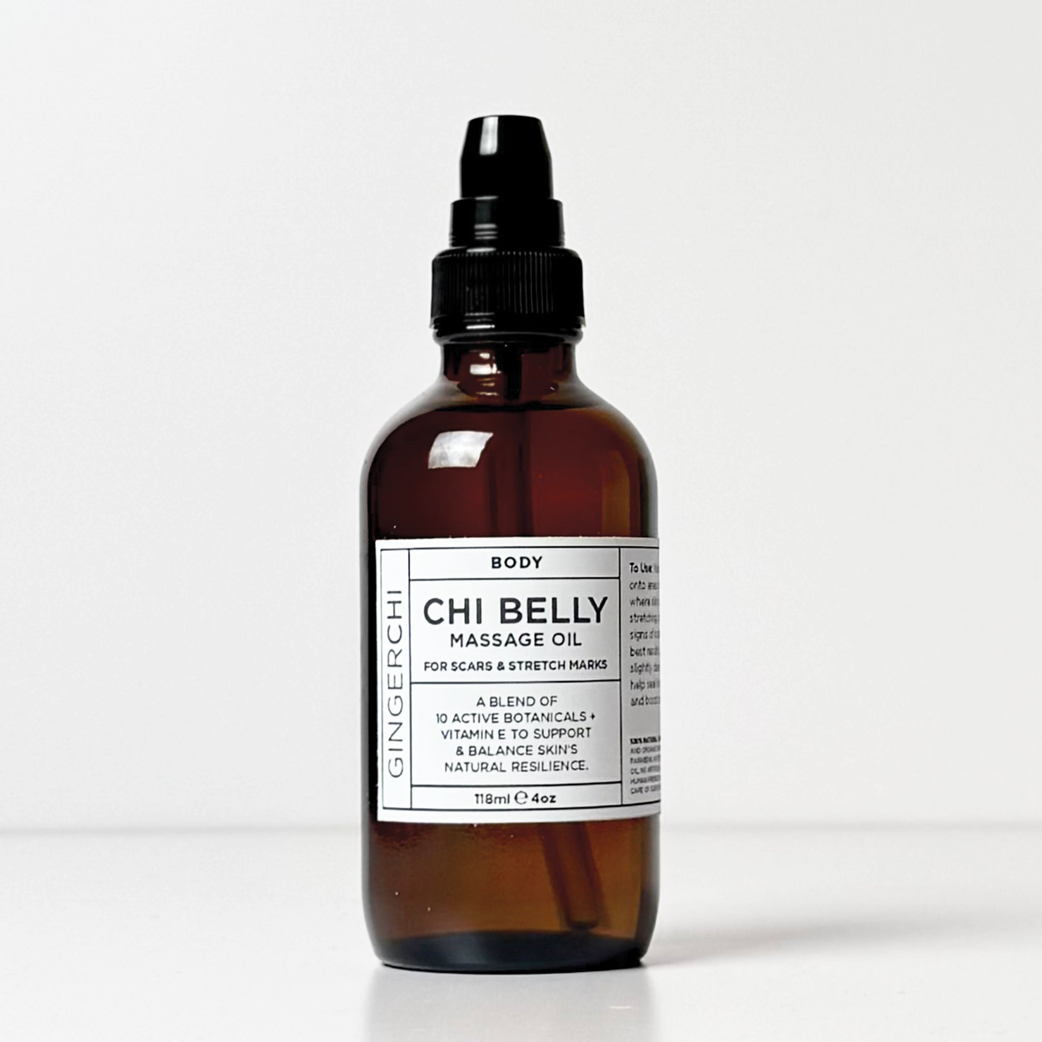Chi Belly Oil by GingerChi for stretch marks, scars, and skin hydration during pregnancy and postpartum