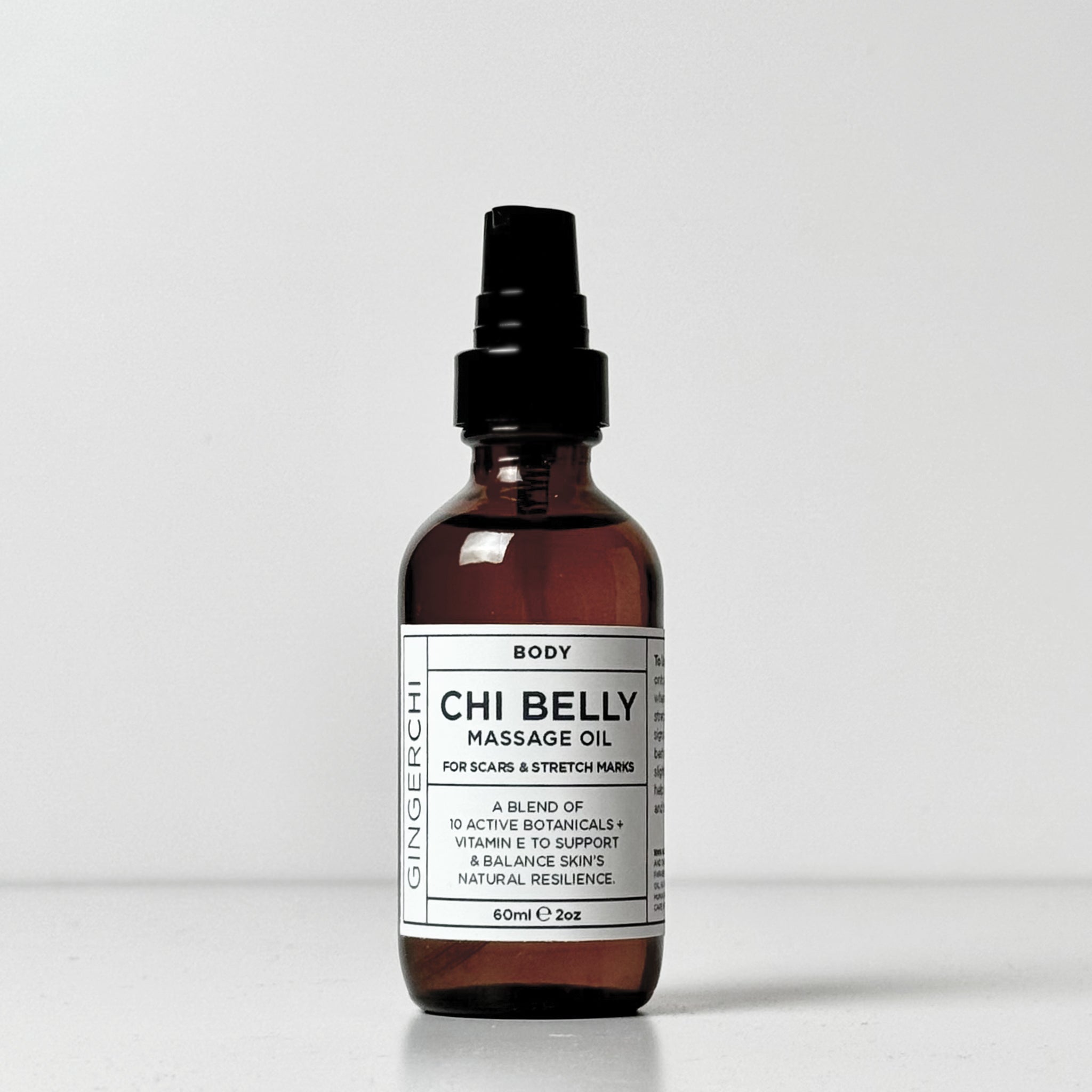 Chi Belly Oil by GingerChi for stretch marks, scars, and skin hydration during pregnancy and postpartum