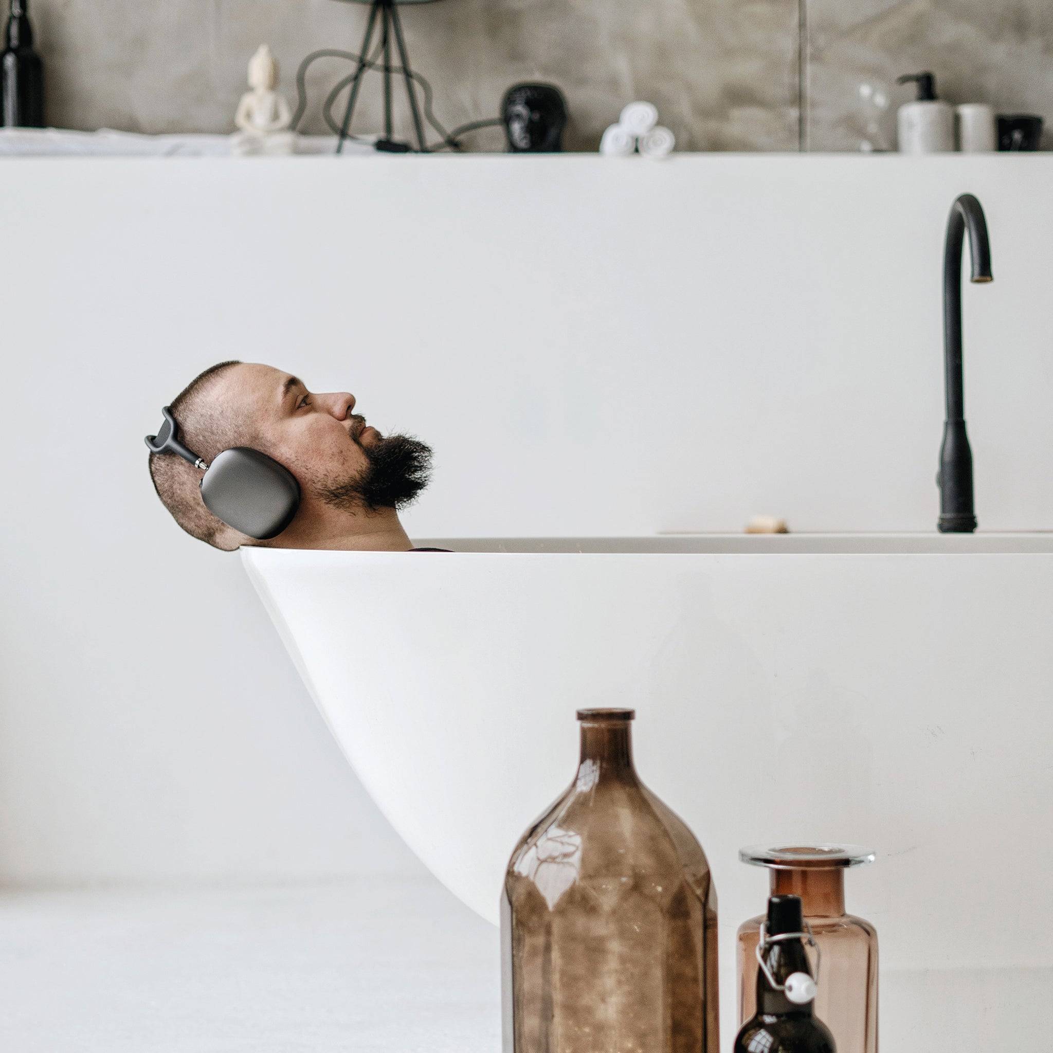 Lavender Ginger Body Oil used as a calming bath and self-care ritual