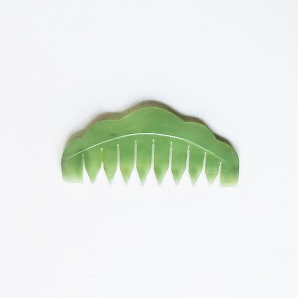 Jade scalp massage tool for hair rejuvenation