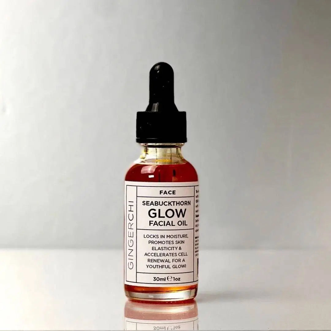Seabuckthorn Glow Facial Oil bottle with dropper for skin care