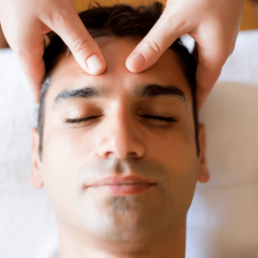 Facial acupressure massage for skin rejuvenation