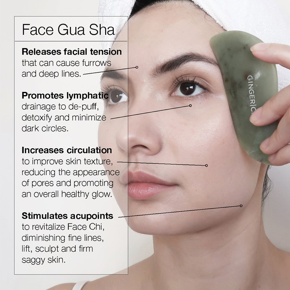 Gua Sha facial massage tool for skin care benefits